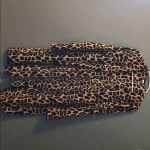 Cheetah print cardigan/duster